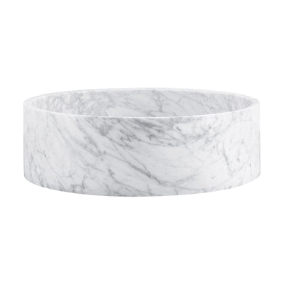 Monaco 17" Round Vessel Bathroom Sink in Marbled Gray