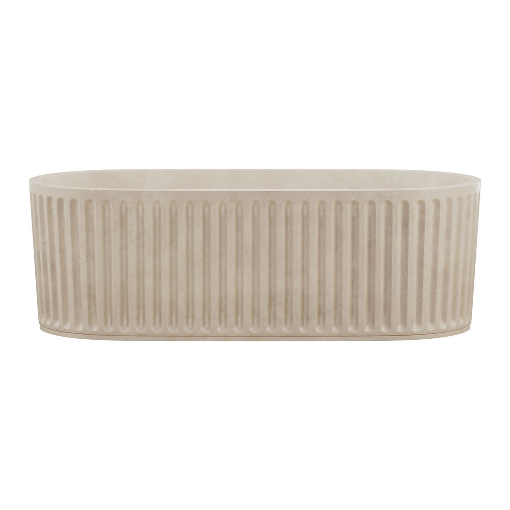 Delice 67" Freestanding Concrete Bathtub in Sand, Drain Included