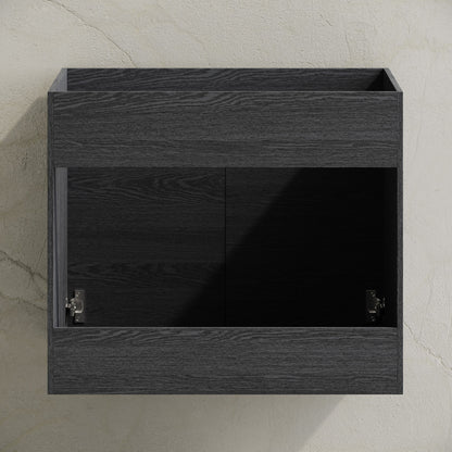 St. Tropez 24" Wall-Mounted Bathroom Vanity Cabinet without Top in Black Oak
