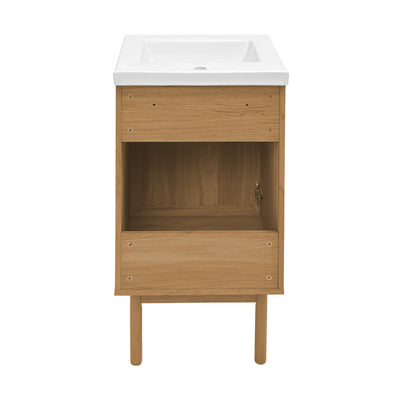 Classe 18" Freestanding Bathroom Vanity in Golden Oak with Sink Top