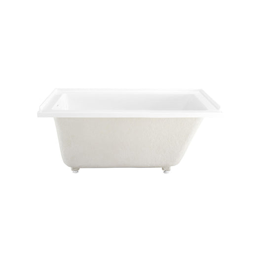 Voltaire 54 x 30 Left Drain Soaking Alcove Bathtub in Glossy White with Integrated Overflow, Drain Included