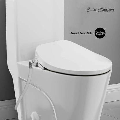 St. Tropez One-Piece Elongated Toilet Vortex Dual-Flush 1.1/1.6 gpf with Smart Seat Bidet