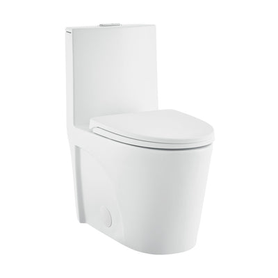 St. Tropez One-Piece 10" Rough-in 1.1/1.6 GPF Dual Top Vortex Flush Elongated Toilet in Matte White
