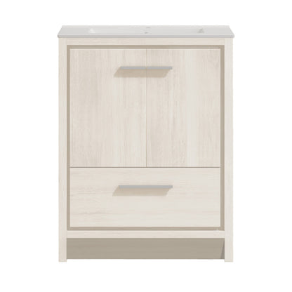 Virage 30" Freestanding Bathroom Vanity in White Oak