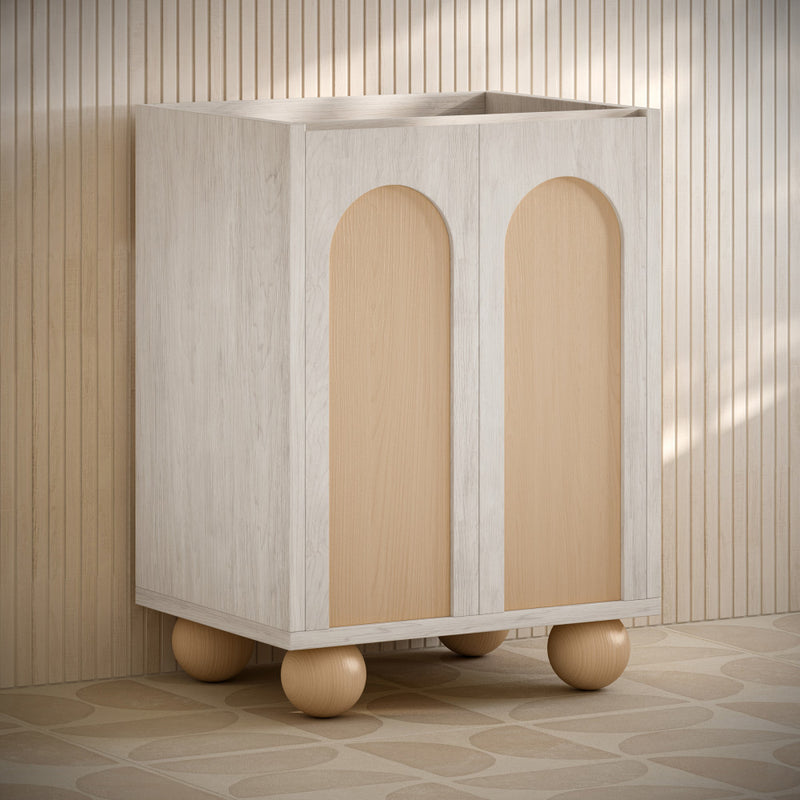 Plaisir II 24" Freestanding Bathroom Vanity Cabinet without Top in White Oak