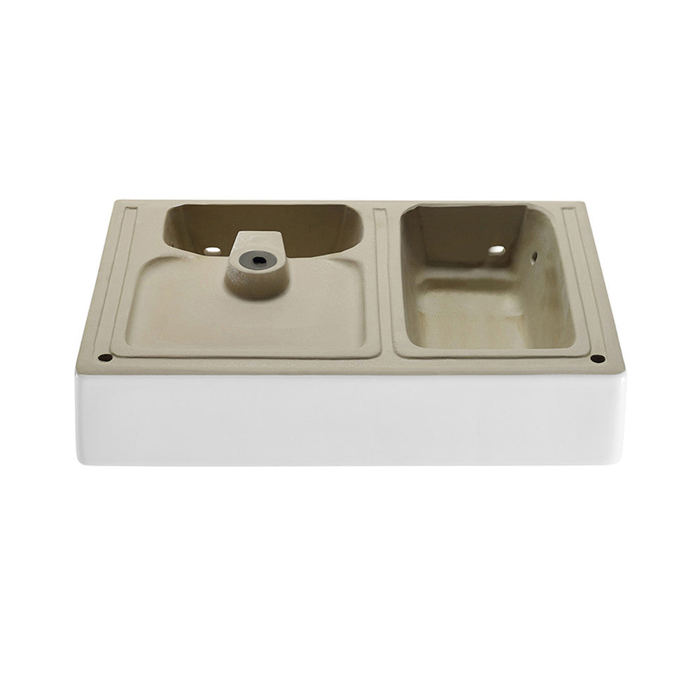 St. Tropez 30" Rectangle Wall-Mounted Sink with Right Side Faucet Mount