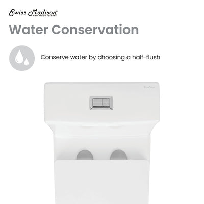 Dreux One Piece Elongated Dual Flush Toilet with 0.95/1.26 GPF (6 - Pack)