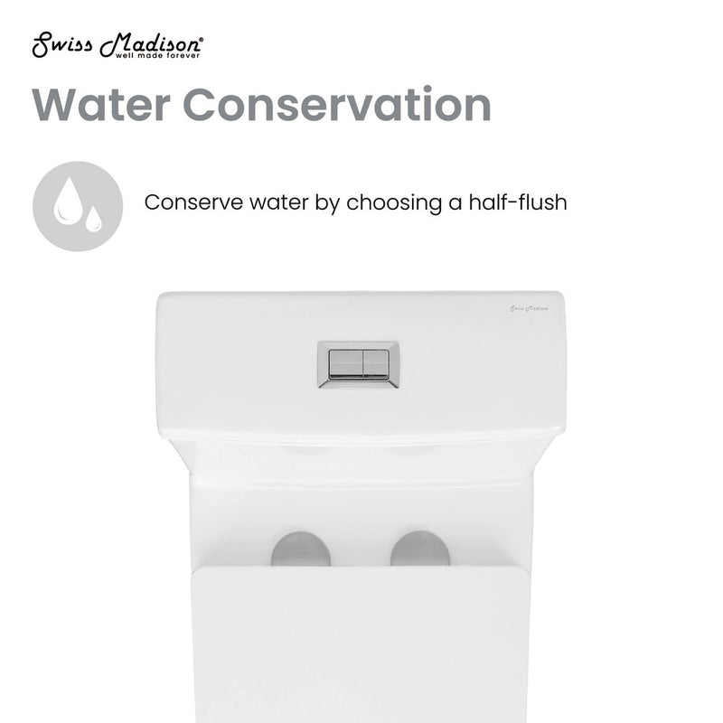 Dreux One Piece Elongated Dual Flush Toilet with 0.95/1.26 GPF (6 - Pack)