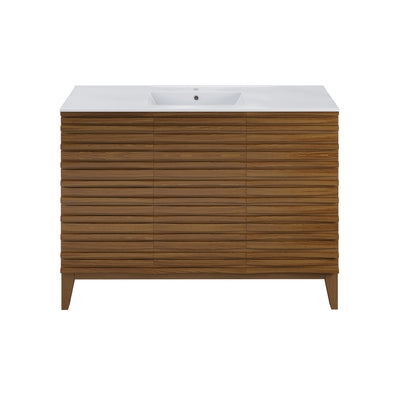 Cascade 48'' Bathroom Vanity in Brown Oak