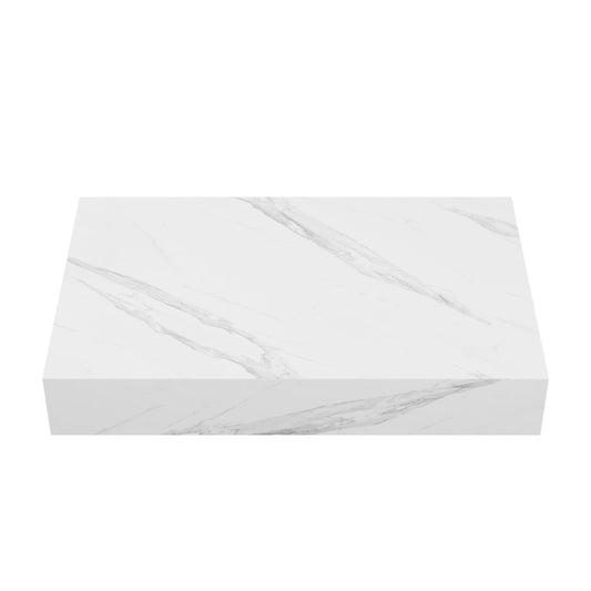 Monaco 36" Floating Bathroom Shelf in White Marble (SM-VS252)