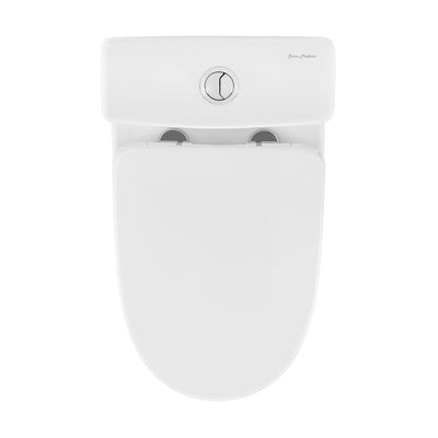 Sublime II One-Piece 12" Rough-in 1.1/1.6 GPF Dual Top Flush Round Compact Toilet in Glossy White