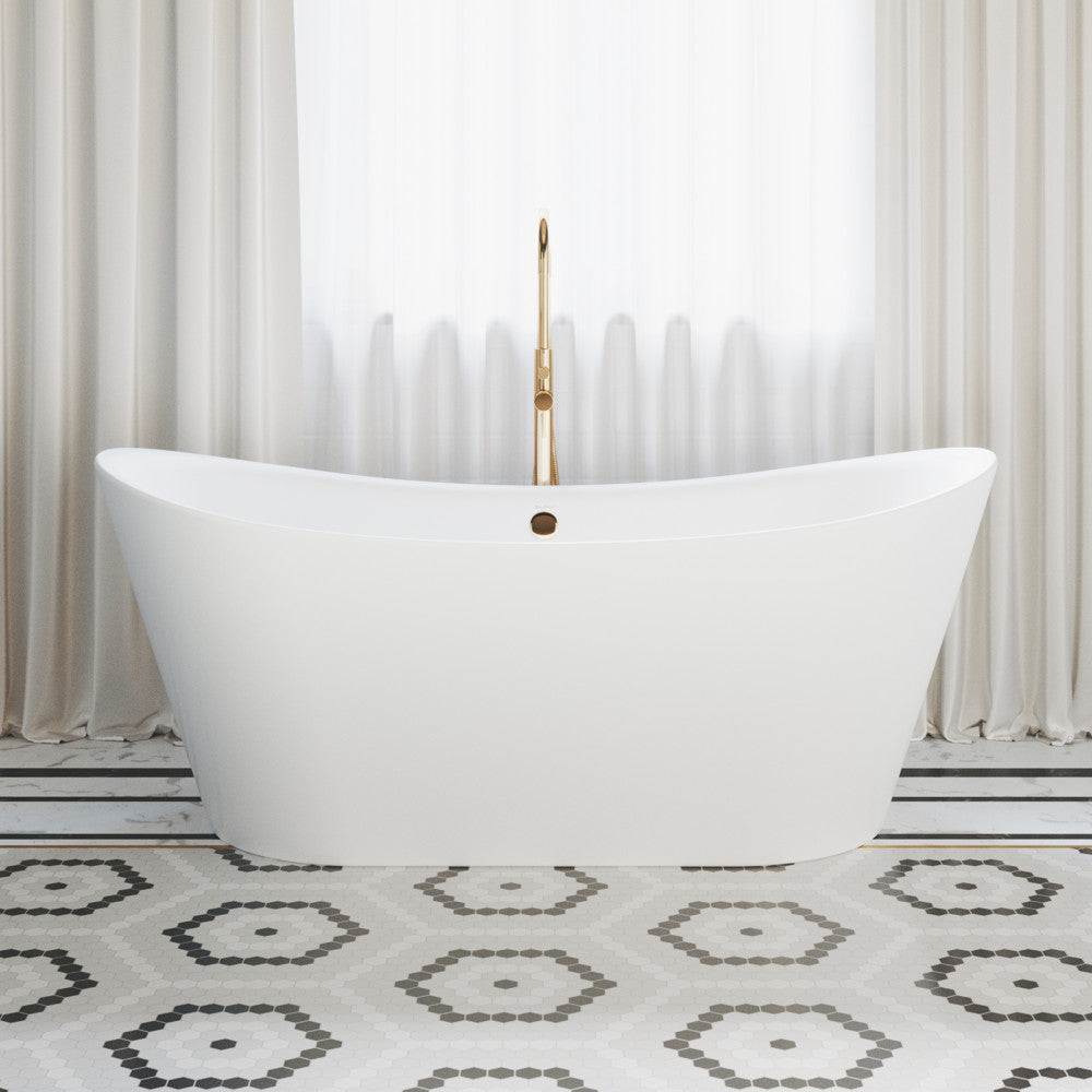 Ivy 67" Double Slipper Freestanding Bathtub