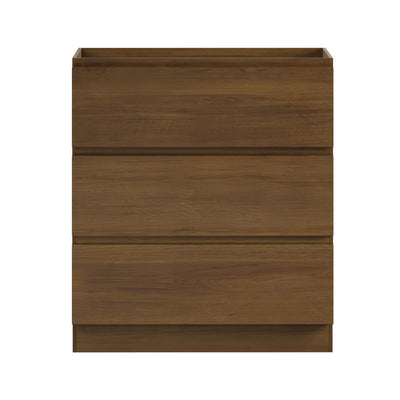 Liberte 30" Freestanding Bathroom Vanity Cabinet without Top in Brown Oak