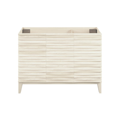 Cascade 48" Freestanding Bathroom Vanity Cabinet without Top in White Oak