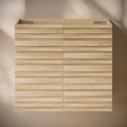 Cascade 24" Wall-Mounted Bathroom Vanity Cabinet without Top in Natural Oak