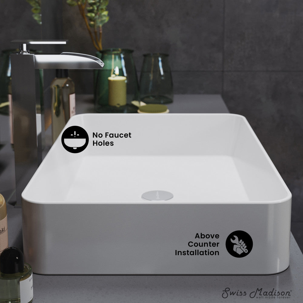 Concorde 24 Rectangle Ceramic Vessel Sink