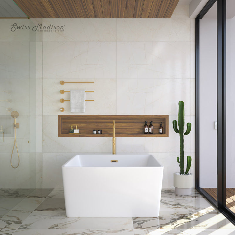 Claire 3-Bar Electric Towel Warmer in Brushed Gold