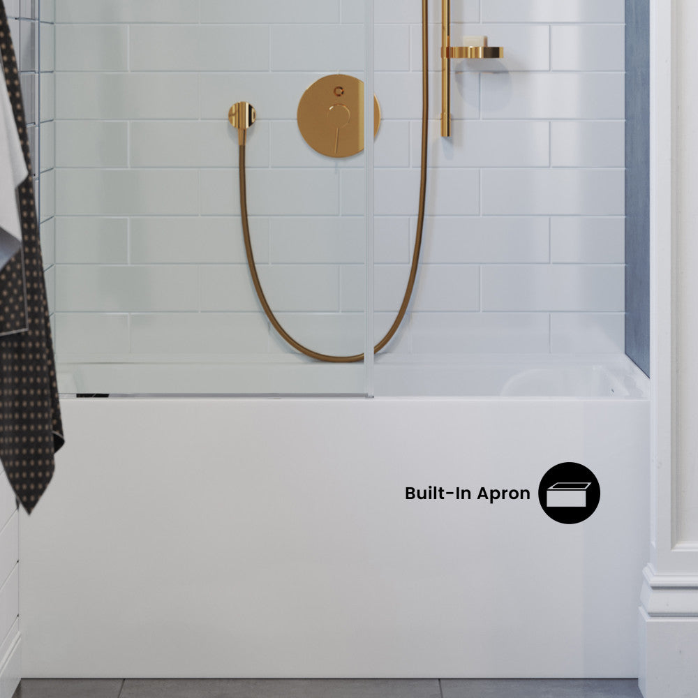 Voltaire 48" x 32" Right-Hand Drain Alcove Bathtub with Apron