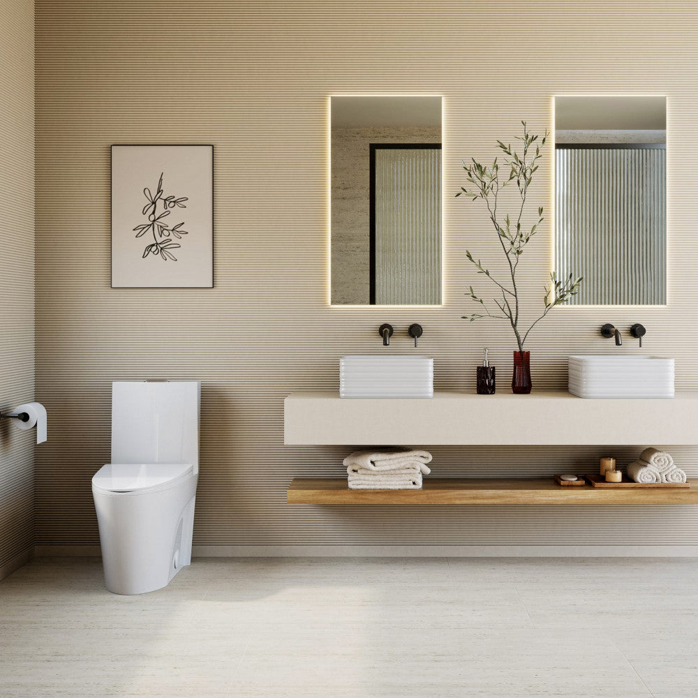 St. Tropez One-Piece Elongated Toilet Vortex Dual-Flush 1.1/1.6 gpf (6 - Pack)