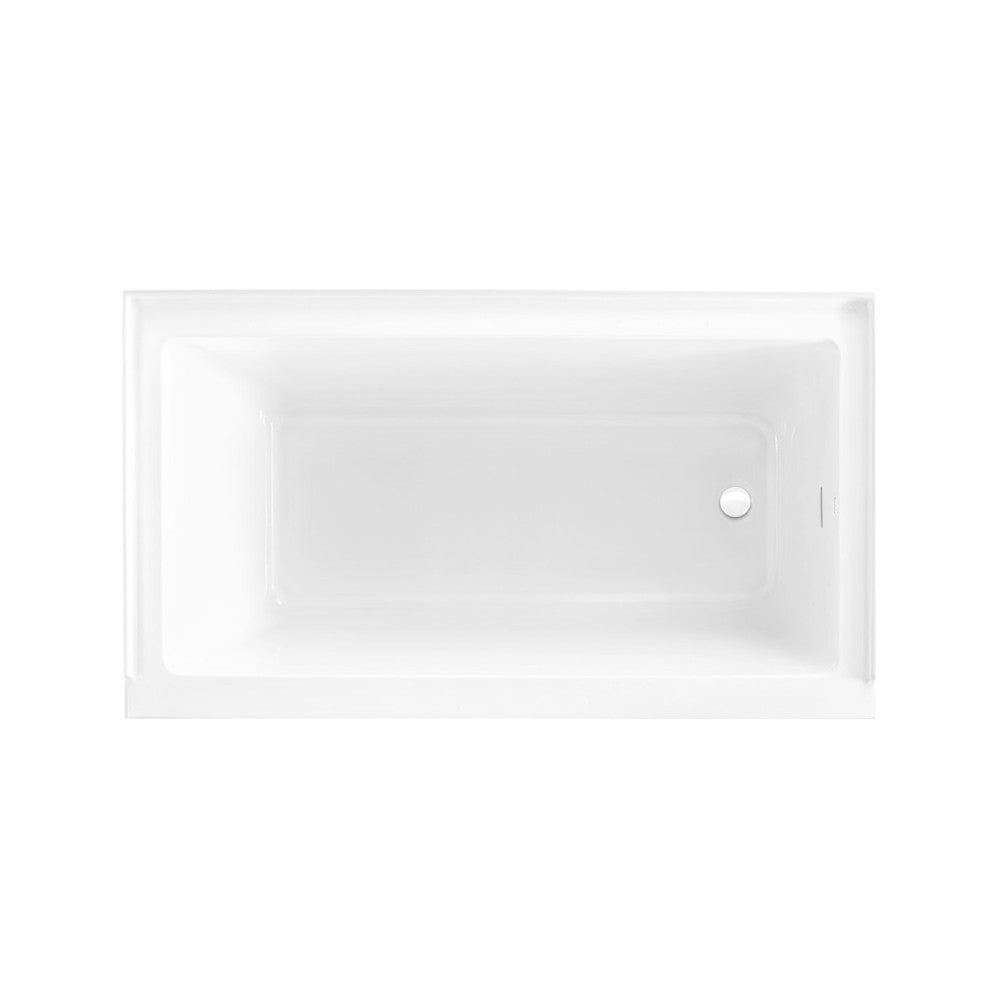 Voltaire 60 x 30 Right Drain Soaking Alcove Bathtub in Glossy White with Integrated Overflow, Drain Included
