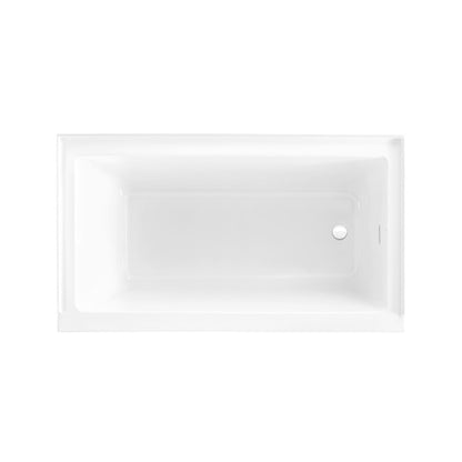 Voltaire 60 x 30 Right Drain Soaking Alcove Bathtub in Glossy White with Integrated Overflow, Drain Included