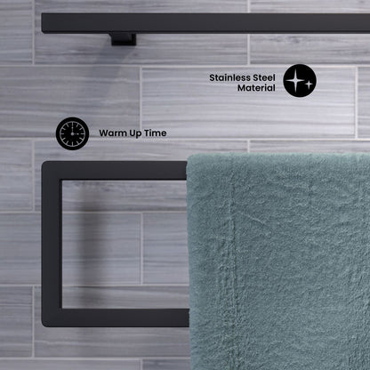 Voltaire 5-Bar Electric Towel Warmer in Matte Black
