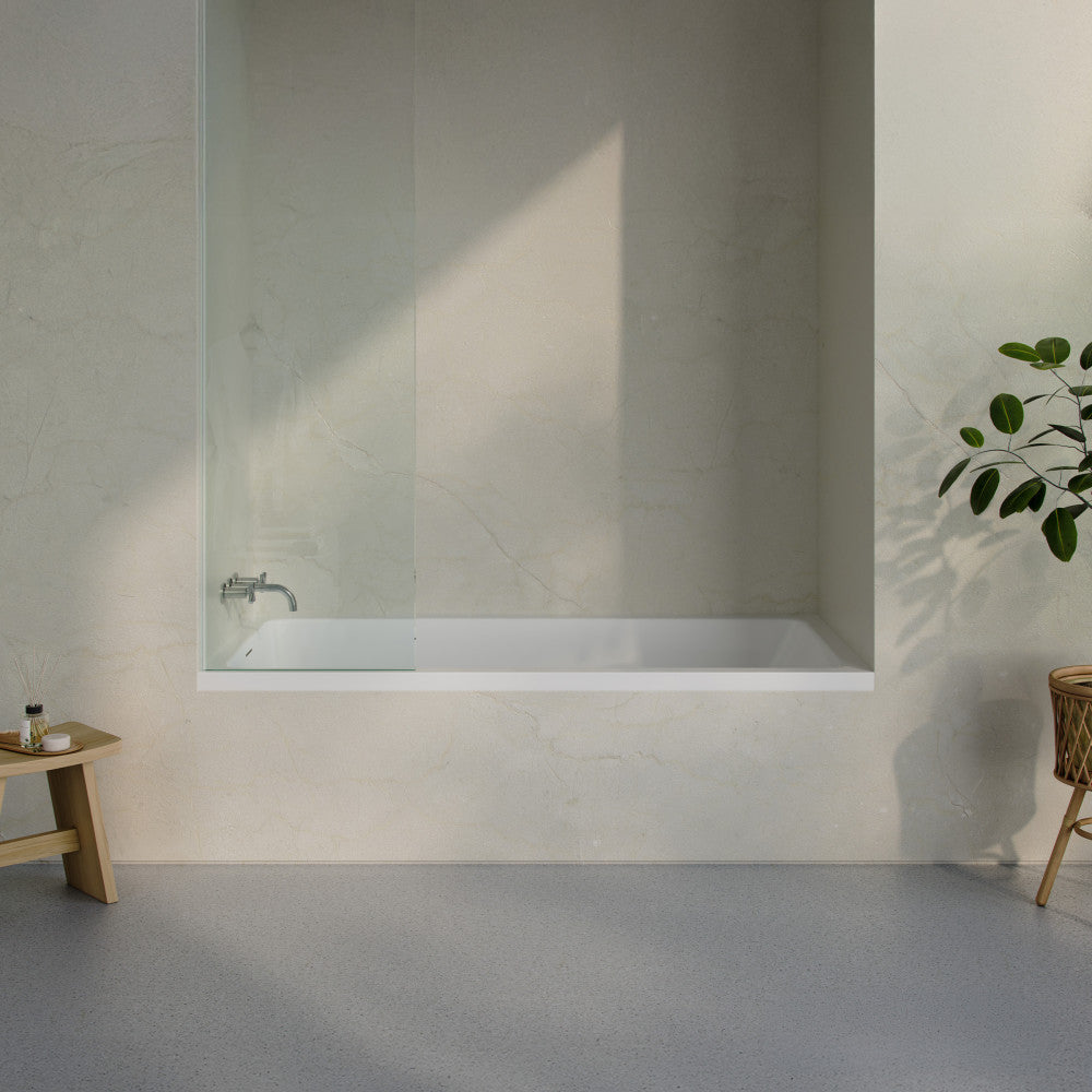 Voltaire 60 x 36 Left Drain Soaking Alcove Bathtub in Glossy White with Integrated Overflow, Drain Included