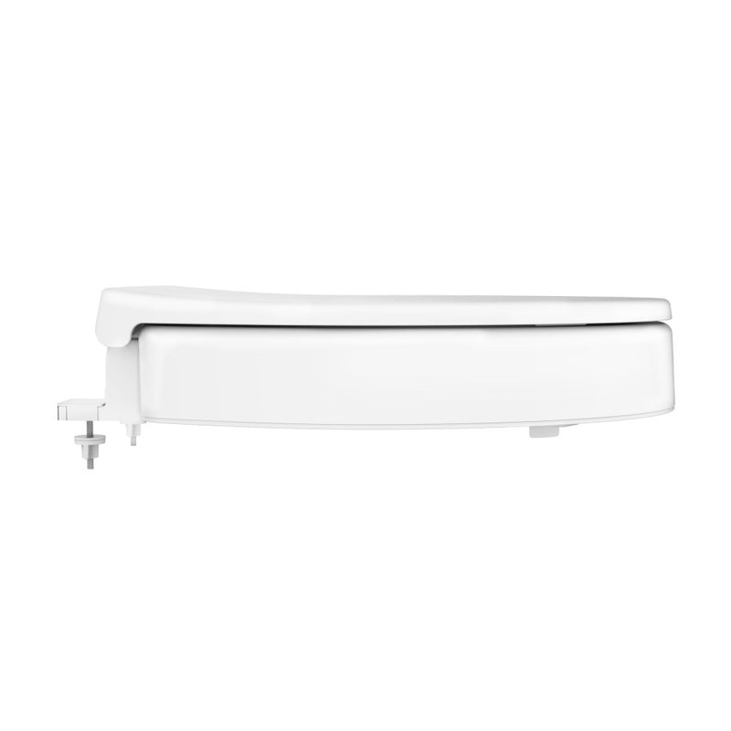 Ryse 3 in. Raised Elongated Soft Close ADA Compliant Toilet Seat in Glossy White