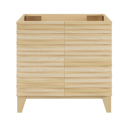 Cascade 30" Freestanding Bathroom Vanity Cabinet without Top in Natural Oak