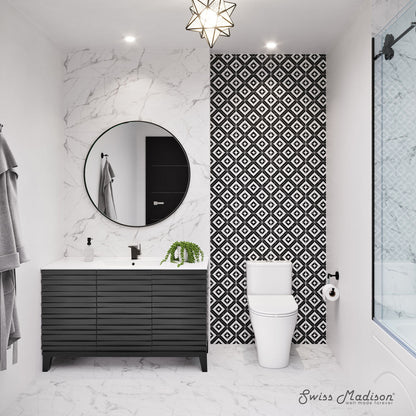 Cascade 48" Bathroom Vanity in Black