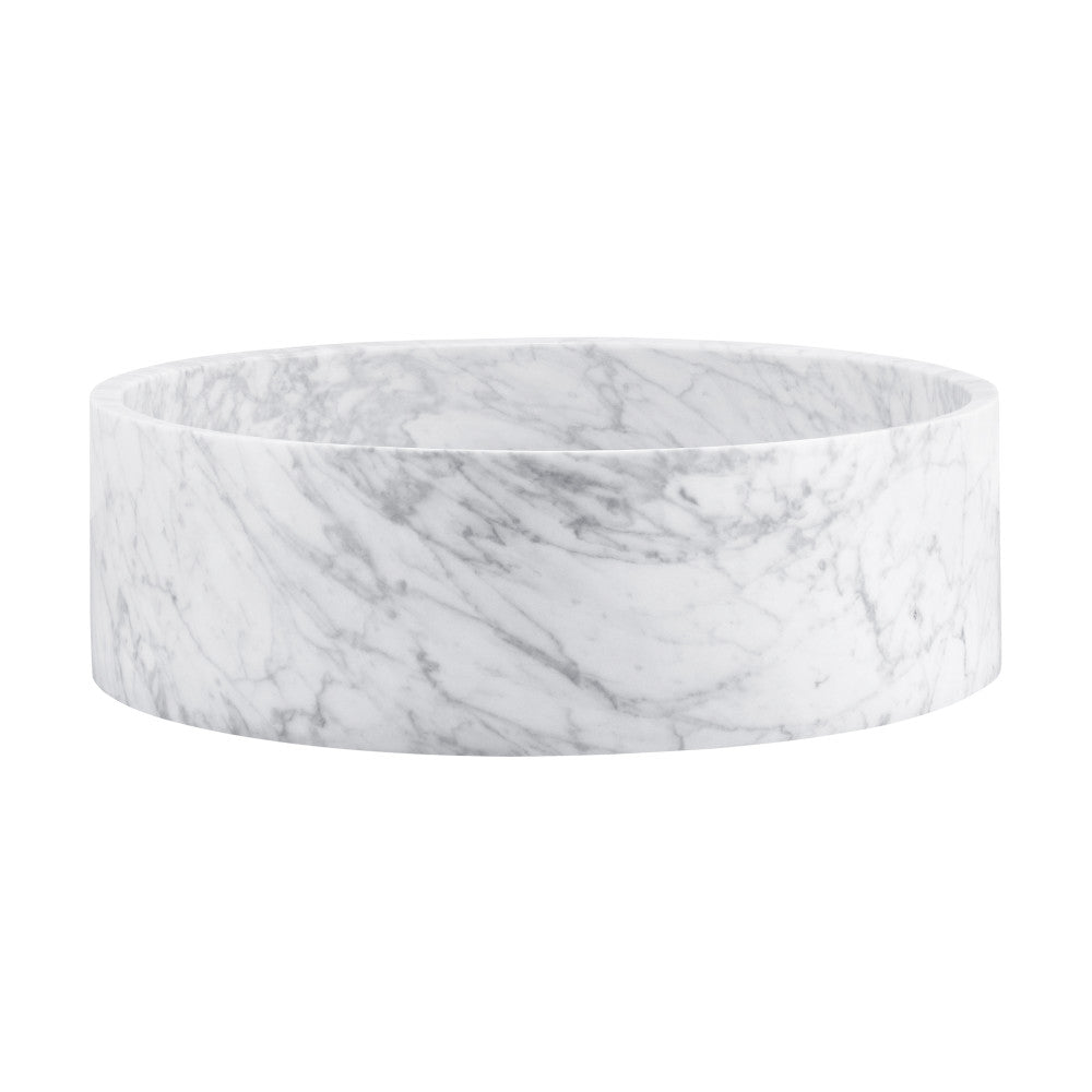 Monaco 17" Round Vessel Bathroom Sink in Marbled Gray