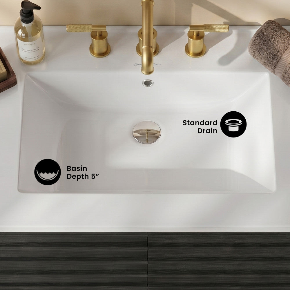 Voltaire 25 Vanity Top Sink with 3 Centerset Faucet Holes