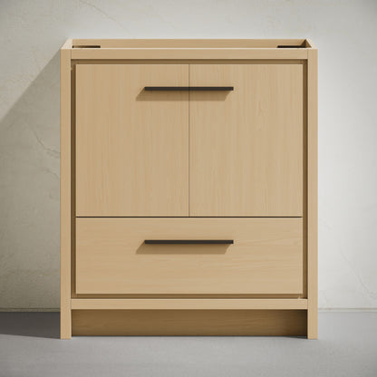 Virage 30" Freestanding Bathroom Vanity in Natural Oak without Sink Top