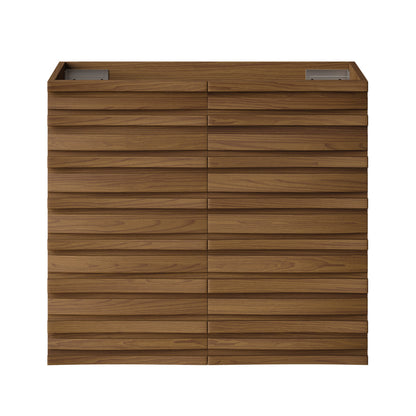 Cascade 24" Wall-Mounted Bathroom Vanity Cabinet without Top in Brown Oak