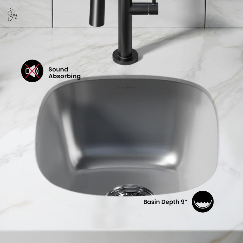 Toulouse 16 x 18 Stainless Steel Single Basin Undermount Kitchen Sink