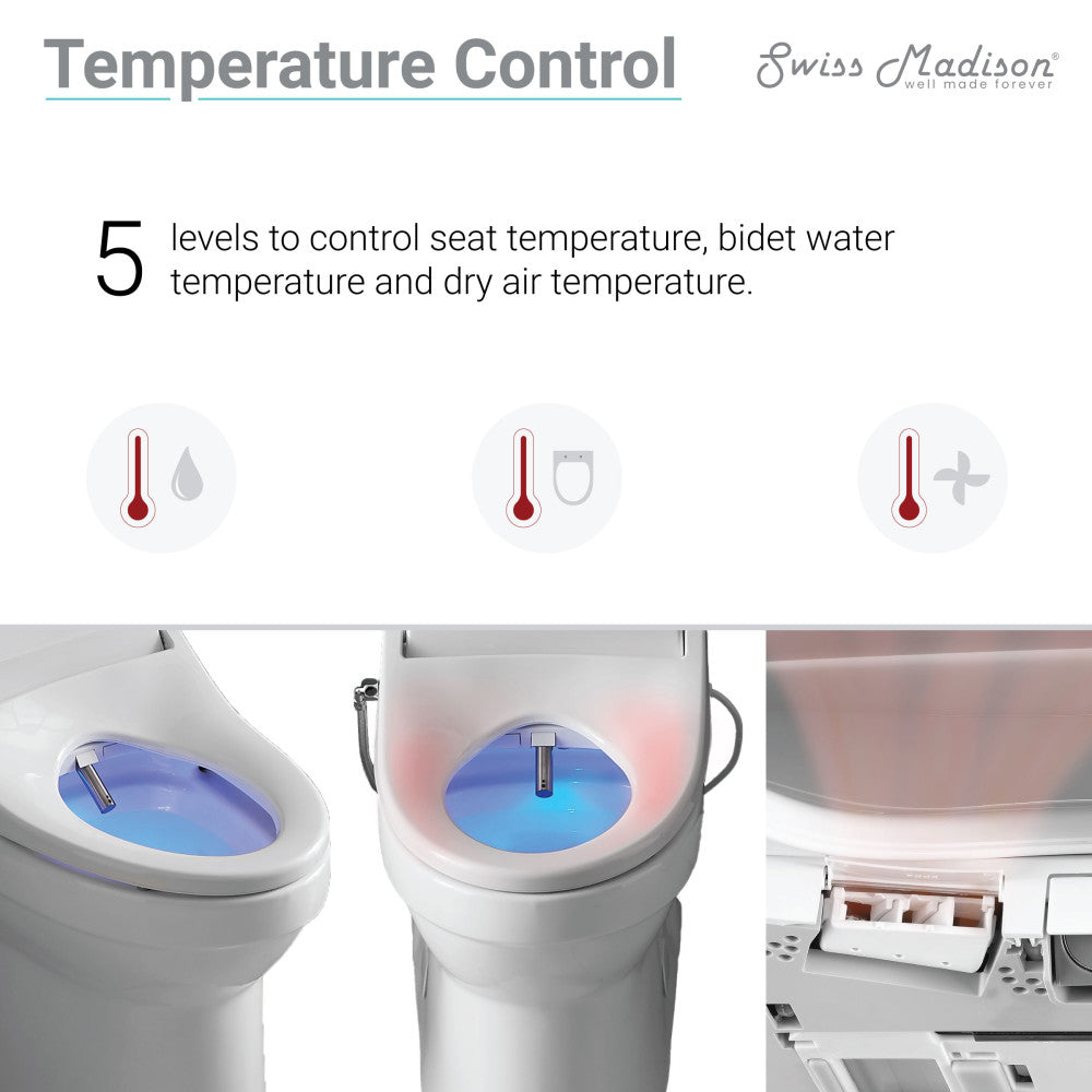 Virage One-Piece Toilet with Vivante Smart Seat Left Side Flush Handle 1.28 gpf