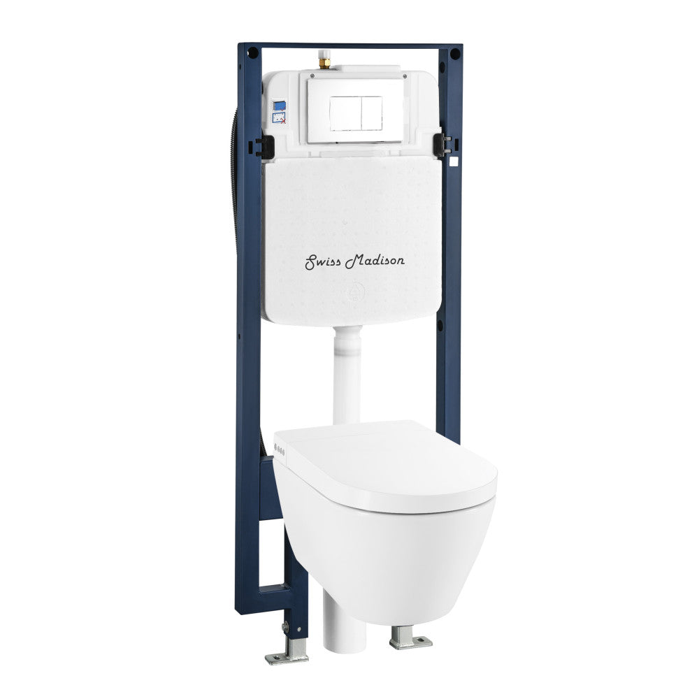 Pur Smart Wall-Hung Bidet Toilet with Matte White Actuator