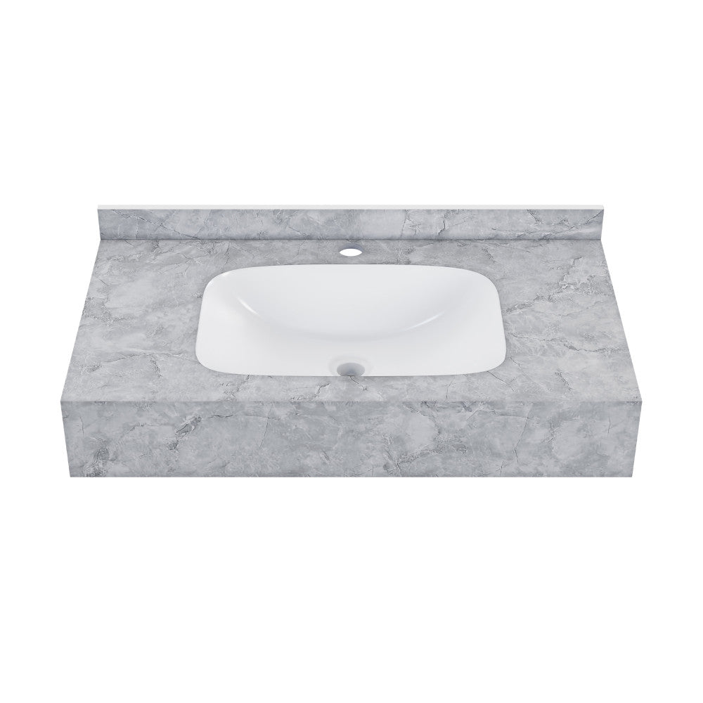 Avancer 36'' Wall Mount Sink In Storm Gray
