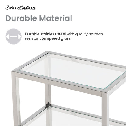 Pierre 16"x20"x10" Wall-Mounted Linen Cabinet in Chrome