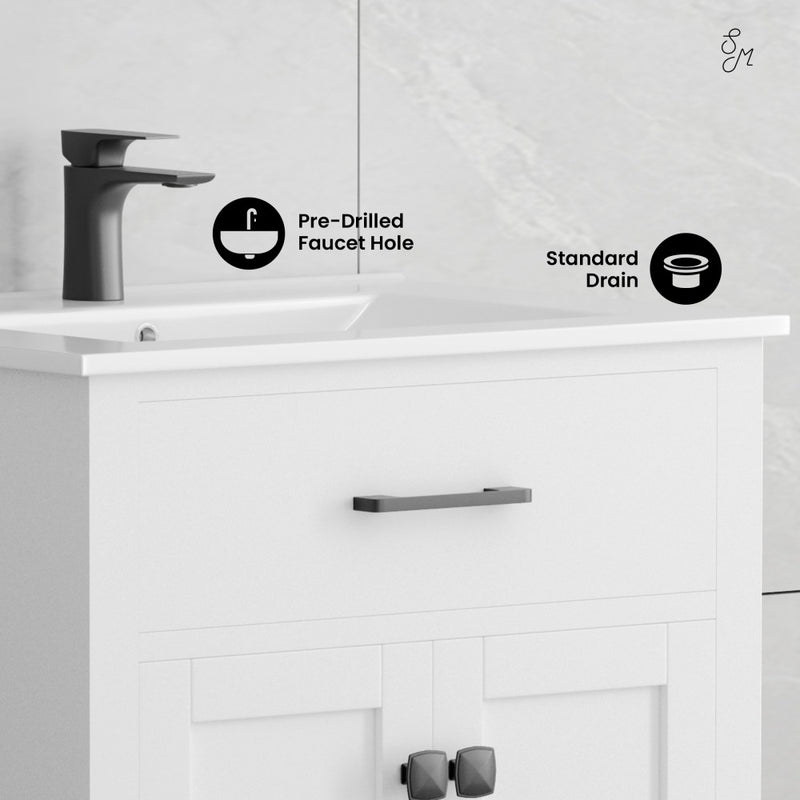 Burdon 24" Bathroom Vanity in White