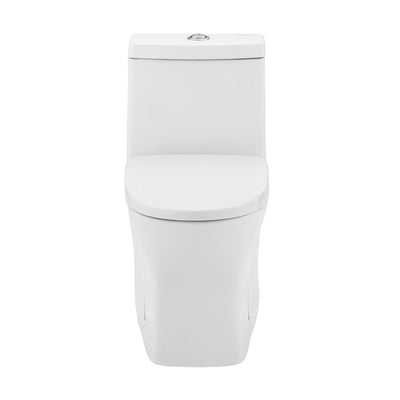 Sublime II One-Piece 12" Rough-in 1.1/1.6 GPF Dual Top Flush Round Compact Toilet in Glossy White (6 - Pack)