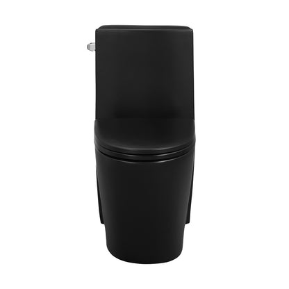 St. Tropez One-Piece 14" Rough-in 1.28 GPF Left Flush Elongated Toilet in Matte Black