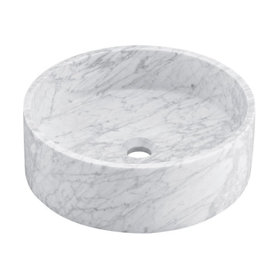 Monaco 17" Round Vessel Bathroom Sink in Marbled Gray