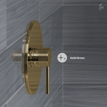 Ivy Single-Handle 1 Spray 8" Wall Mounted Fixed Shower Head in Brushed Gold (Valve Included)