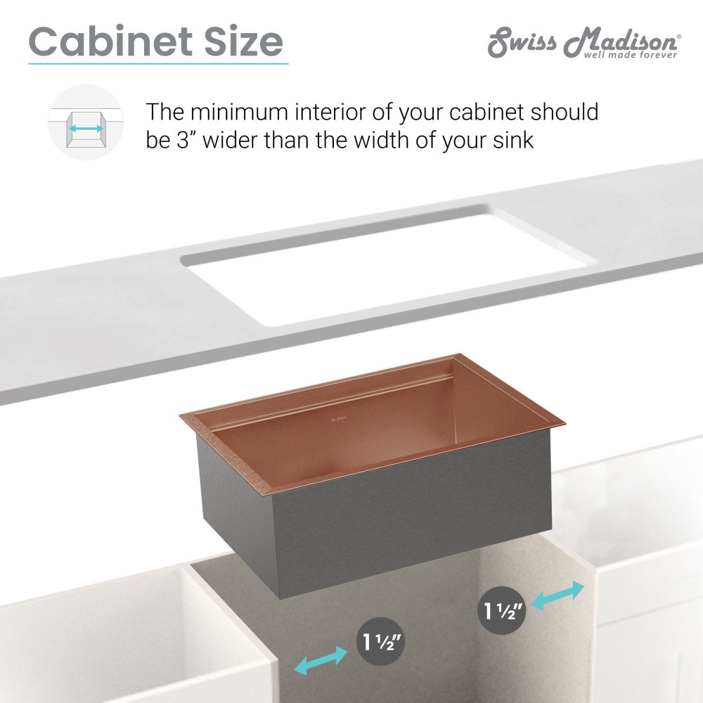 18 gauge stainless steel undermount kitchen sink in polished rose gold, 32-inch square design.