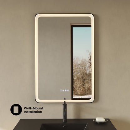 Carre 24" x 36" Rectangular LED Anti-Fog Smart Mirror with Bluetooth