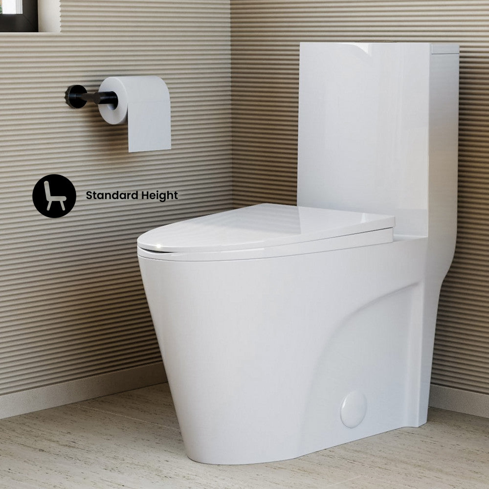 St. Tropez One-Piece Elongated Toilet Vortex Dual-Flush 1.1/1.6 gpf (6 - Pack)
