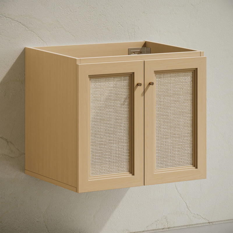 Classe 24" Wall-Mounted Bathroom Vanity in Natural Oak without Sink Top