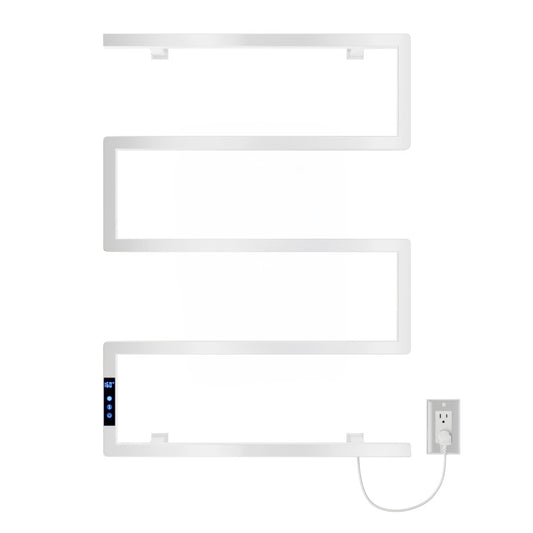 Voltaire 5-Bar Electric Towel Warmer in Matte White
