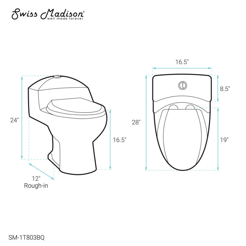 Chateau One-Piece Elongated Dual-Flush Toilet in Bisque 1.1/1.6 gpf